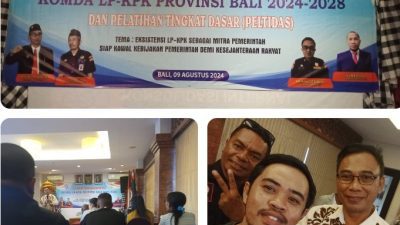 Pelantikan Komda LP-KPK Provinsi Bali 2024-2028 dan Pelatihan Tingkat Dasar (PELTIDAS)