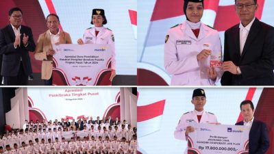 hadiah bagi seluruh anggota Paskibraka usai bertugas pada Upacara Bendera 17 Agustus 2024.-@bpipri-