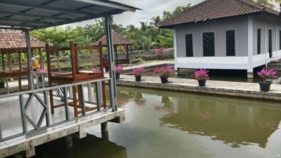 PEMANCINGAN: Inilah kolam pemancingan yang menjadi usaha bersama Vega dan Suhaili yang berujung laporan polisi. (IST/RADAR LOMBOK KOLAM)