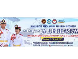 Lulus Langsung Diangkat Jadi TNI, Beasiswa D3 Unhan 2025 Wajib Kamu Coba, Buka April Ini!