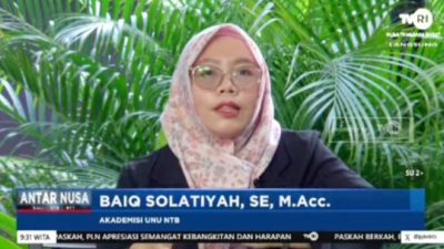 (Dok. Tangkapan layar hp dari channel youtube TVRI NTB). Rahasia Cerdas Finansial Ala Akademisi UNU NTB dan Peluang Bisnis Digital Masa Kini