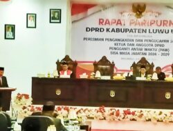 Bupati Andi Abdullah Rahim Menghadiri, Pelantikan Husain SE. Jadi Ketua DPRD Luwu Utara, Gantikan Almarhum Amir Machmud