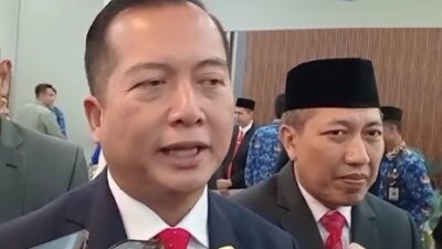 Gubernur Nusa Tenggara Barat, Lalu Muhamad Iqbal, saat memberikan keterangan kepada wartawan usai melantik pejabat eselon II lingkup Pemprov NTB di Mataram, Rabu (17/9/2025).