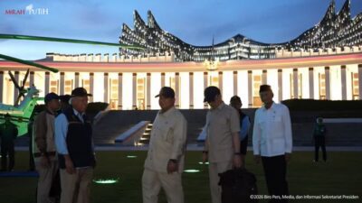 Dok: Presiden Prabowo Subianto Tiba di Ibu Kota Nusantara (IKN), Penajam Paser Utara, Senin (12/1/2026). (Tangkapan Layar Youtube/Sekretariat Presiden)