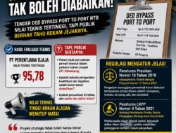 Proyek Strategis NTB: Publik Berhak Mengetahui Rekam Jejak Peserta Tender  Oleh : MataNTB Jilid 1