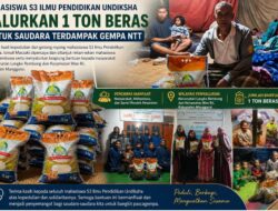 Mahasiswa S3 Ilmu Pendidikan Undiksha Salurkan 1 Ton Beras untuk Saudara Terdampak Gempa NTT